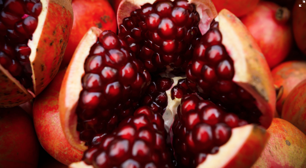 close up image of pomegranite