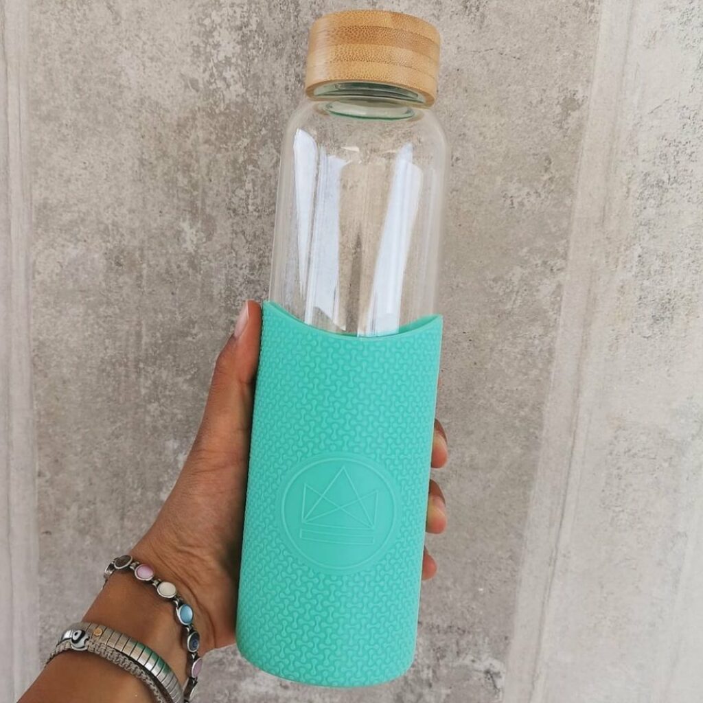 glass water bottle