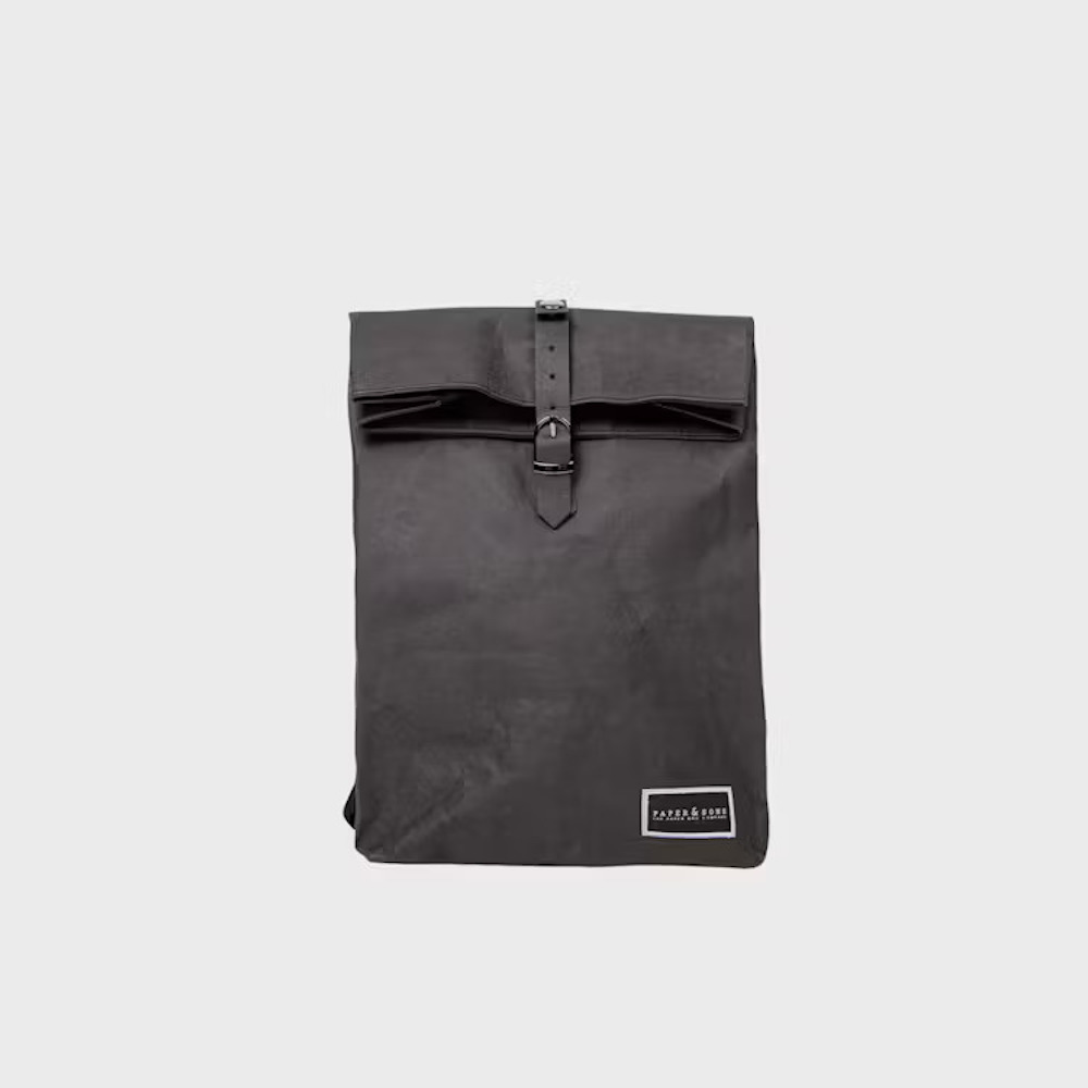 Black canvas paper bag
