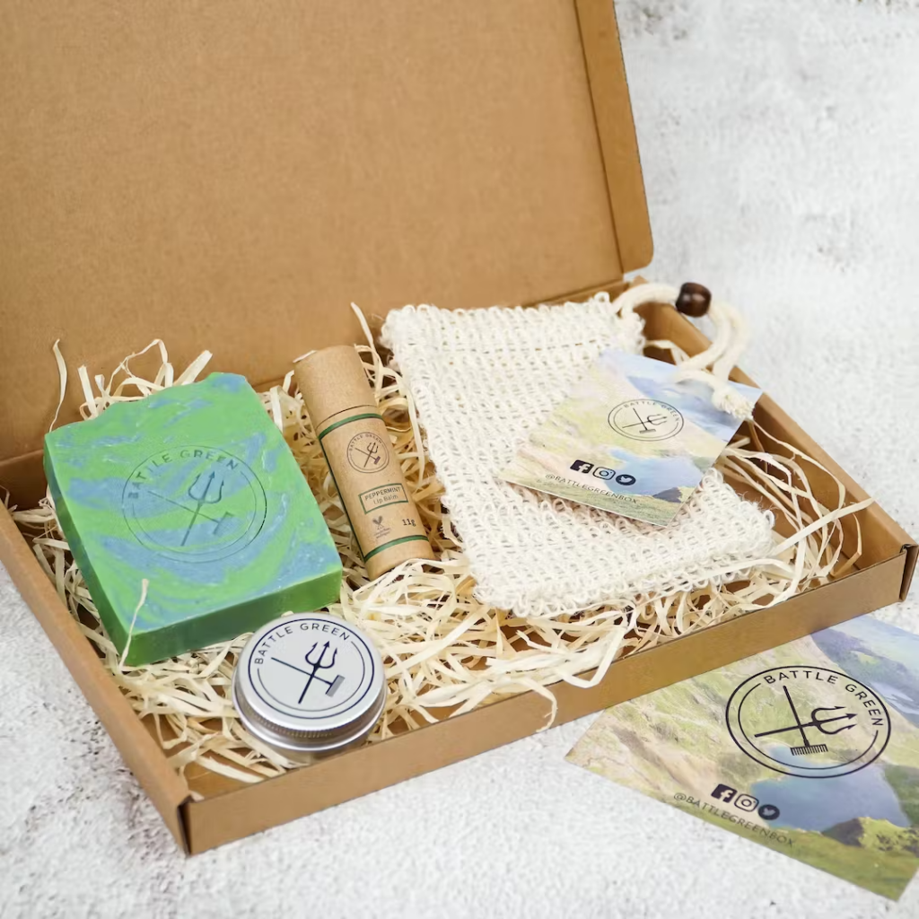 Vegan Letterbox Gifts | plastic-free toiletries in a letterbox sized gift box